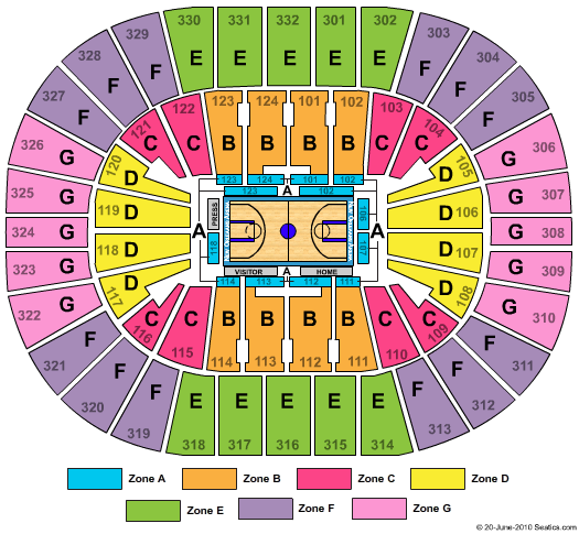 Smoothie King Center Basketball Zone Seating Chart